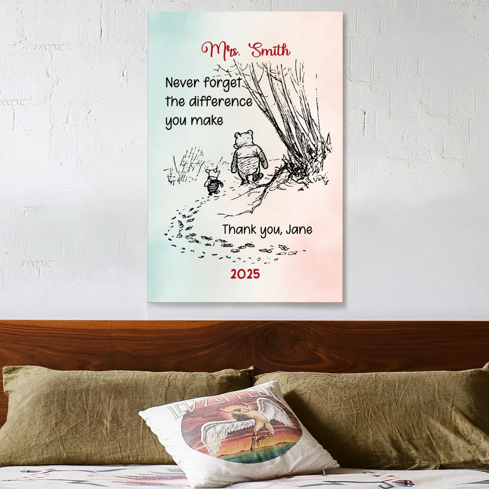 Custom Acrylic Plaque Keepsake, Heartfelt Never Forget the Difference You Make Message, Meaningful Appreciation Gift - Image 8