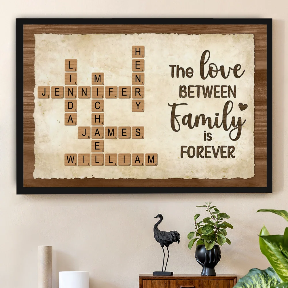 Custom Family Crossword Poster Wall Art – Personalized Names, Heartwarming Home Decor and Unique Gift for Grandparents or Parents - Image 13