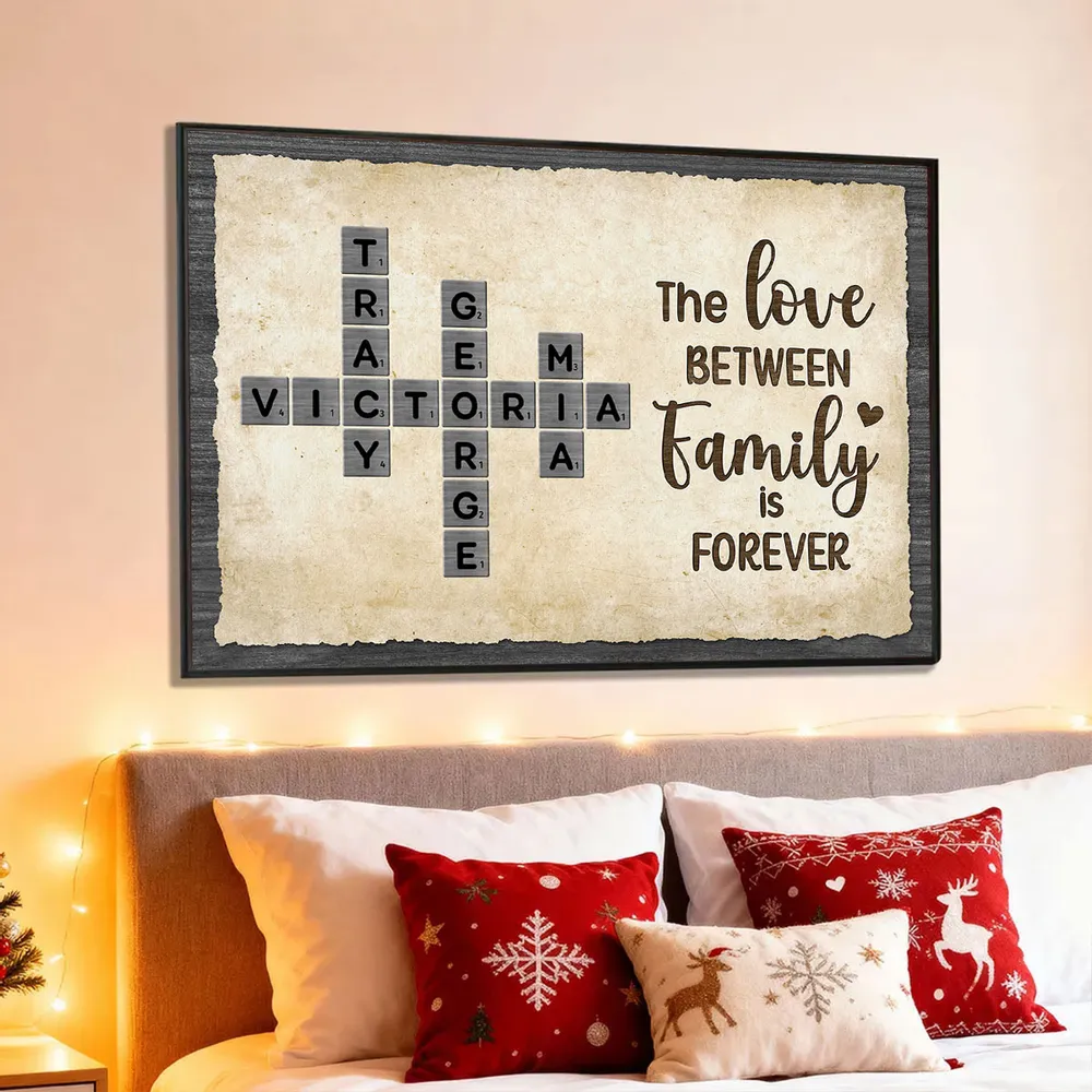 Custom Family Crossword Poster Wall Art – Personalized Names, Heartwarming Home Decor and Unique Gift for Grandparents or Parents - Image 2