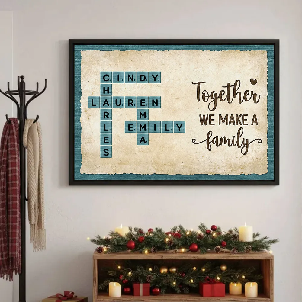 Custom Family Crossword Poster Wall Art – Personalized Names, Heartwarming Home Decor and Unique Gift for Grandparents or Parents - Image 8