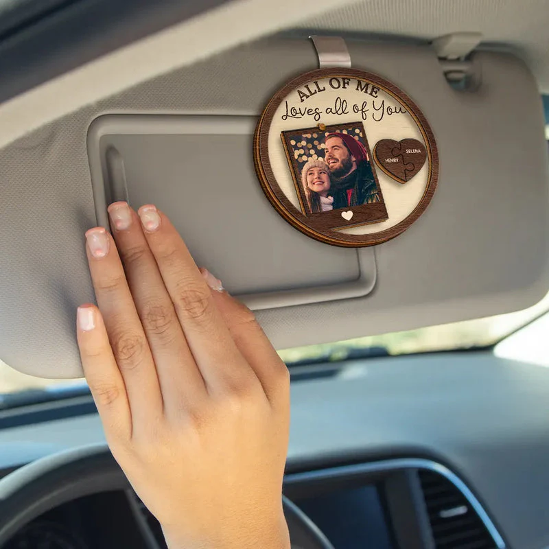 Personalized Wooden Car Visor Clip with Photo & Drive Safe I Love You Message – Custom Couple Keepsake & Unique Gift for Everyday Drives - Image 3