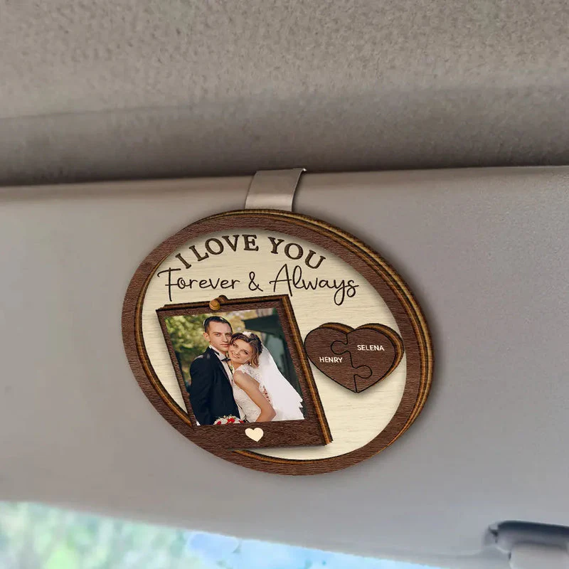 Personalized Wooden Car Visor Clip with Photo & Drive Safe I Love You Message – Custom Couple Keepsake & Unique Gift for Everyday Drives - Image 7
