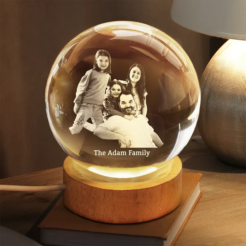 Personalized Globe Lamp with Custom Photo – Cozy Night Light Keepsake & Unique Gift for Family and Friends - Image 2