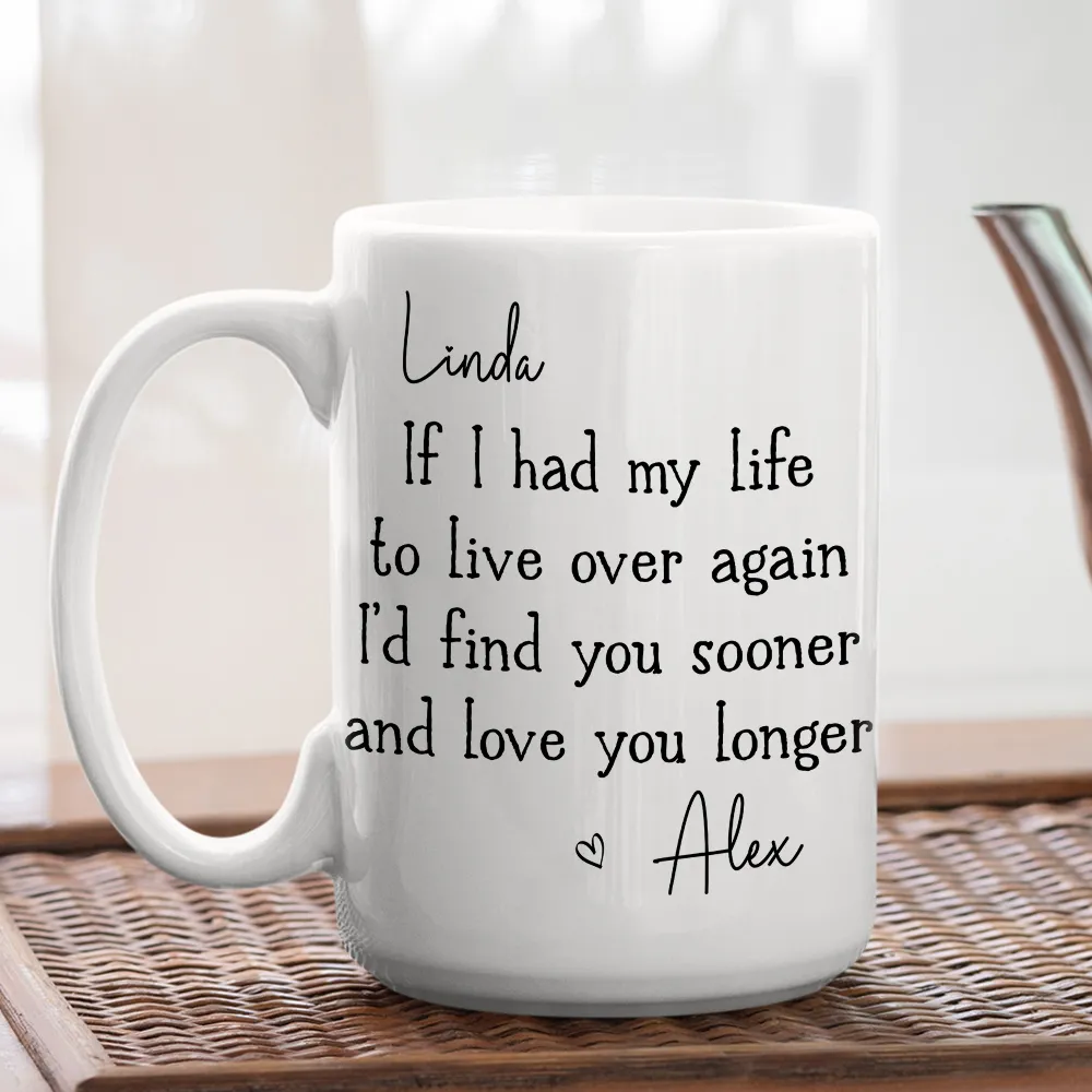 Custom Love You Longer Coffee Mug, Personalized White Ceramic Mug for Partner, Sweet Daily Reminder & Thoughtful Romantic Gift - Image 5
