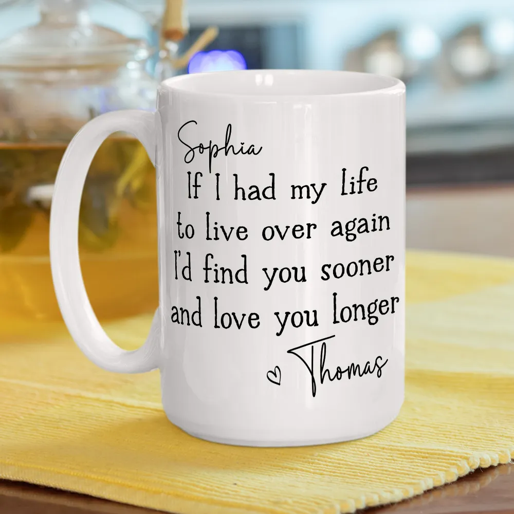 Custom Love You Longer Coffee Mug, Personalized White Ceramic Mug for Partner, Sweet Daily Reminder & Thoughtful Romantic Gift - Image 8