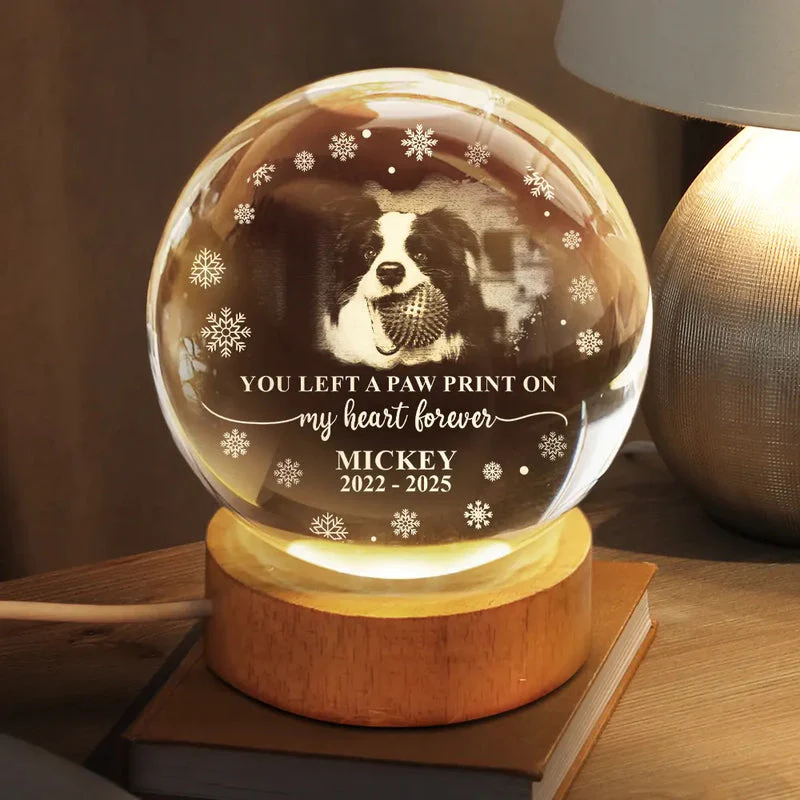 Personalized Pet Memorial Globe Lamp with Custom Photo – Forever Loved Tribute Light, Unique Remembrance Gift for Dog or Cat Owners - Image 2