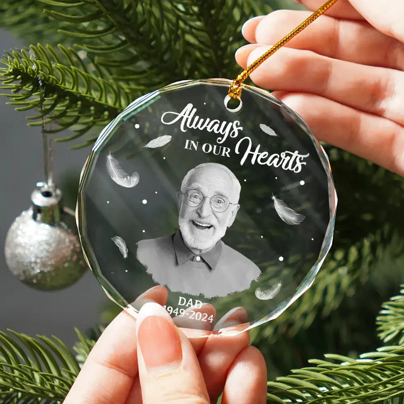 Always In My Heart Crystal Ornament Keepsake Memorial Gift For Dad Or Loved One - Image 3
