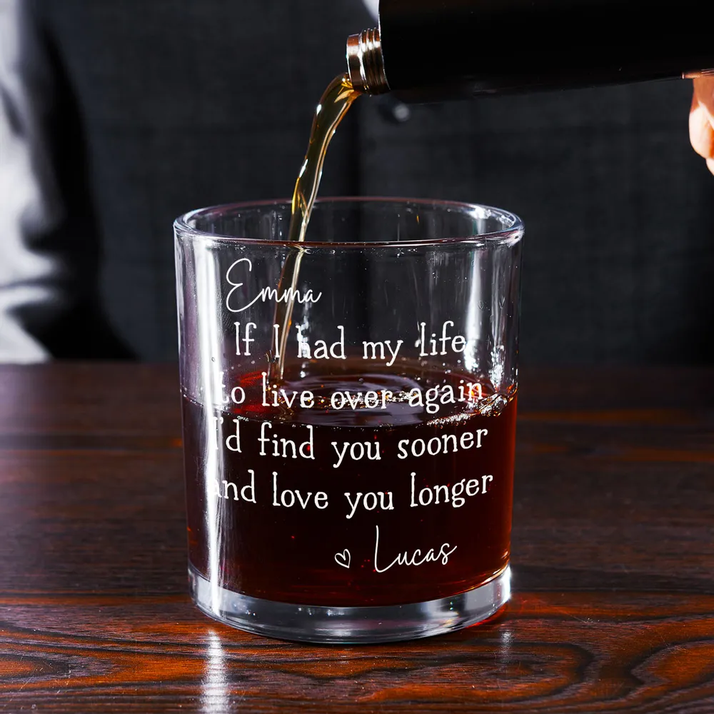 Personalized Whiskey Glass with Romantic Quote, Custom Love Message for Couples, Unique Gift for Whiskey Lovers & Special Occasions - Image 3