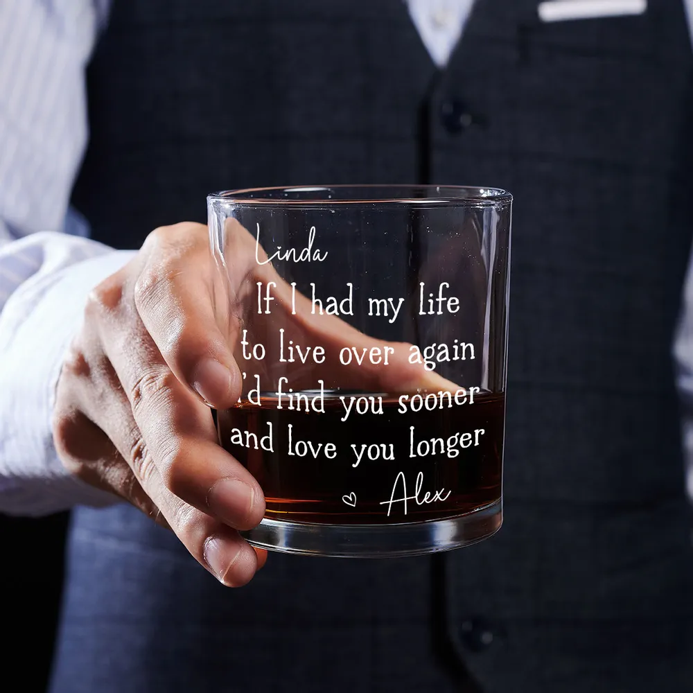 Personalized Whiskey Glass with Romantic Quote, Custom Love Message for Couples, Unique Gift for Whiskey Lovers & Special Occasions - Image 4