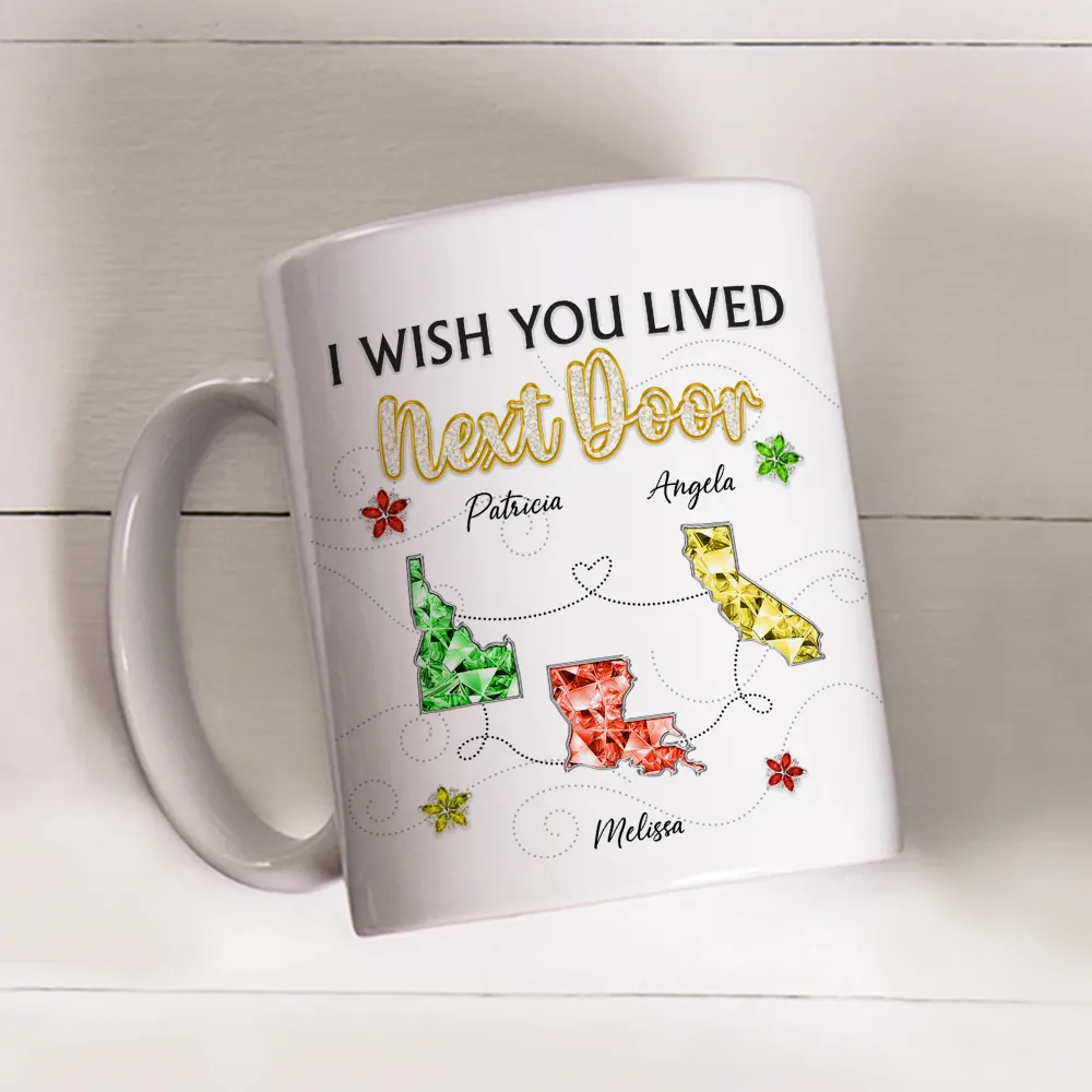Personalized Ceramic Mug I Wish We Lived Closer Long-Distance Friendship Quote Unique Gift for Best Friend - Image 3