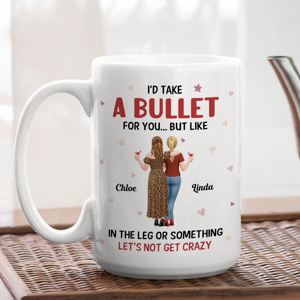 Funny Best Friends Mug – Personalized Friends Back View Ceramic Cup with Sarcastic Friendship Quote - Image 3