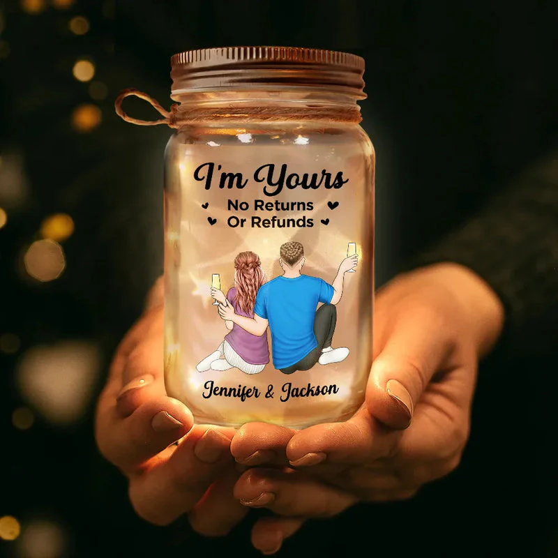 Personalized Glass Mason Jar Light With Couple Illustration And Custom Song Code, Cozy Bedroom Decor, Unique Gift For Couple - Image 3