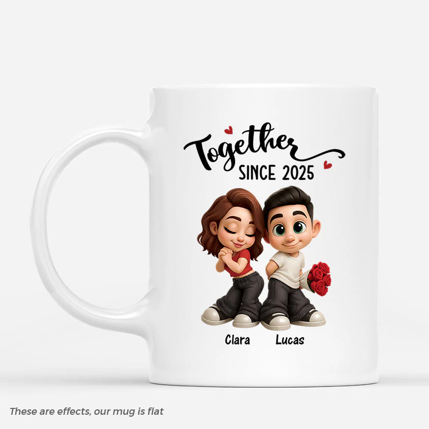 Together Since Ceramic Mug, Personalized Couple Keepsake For Morning Coffee, Sweet Unique Gift For Couples - Image 3