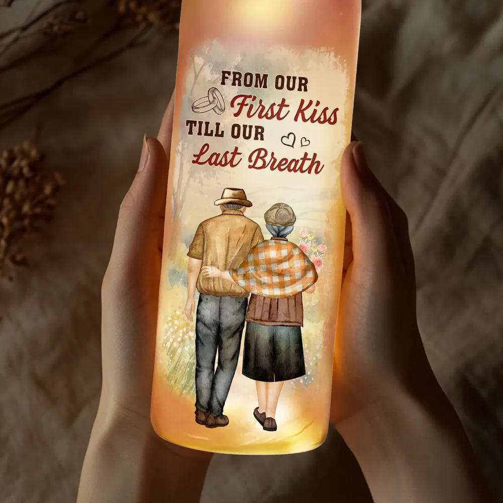 Personalized Couple Bottle Lamp With Warm Glow Bedroom Decor, Unique Romantic Gift for Husband or Wife - Image 2