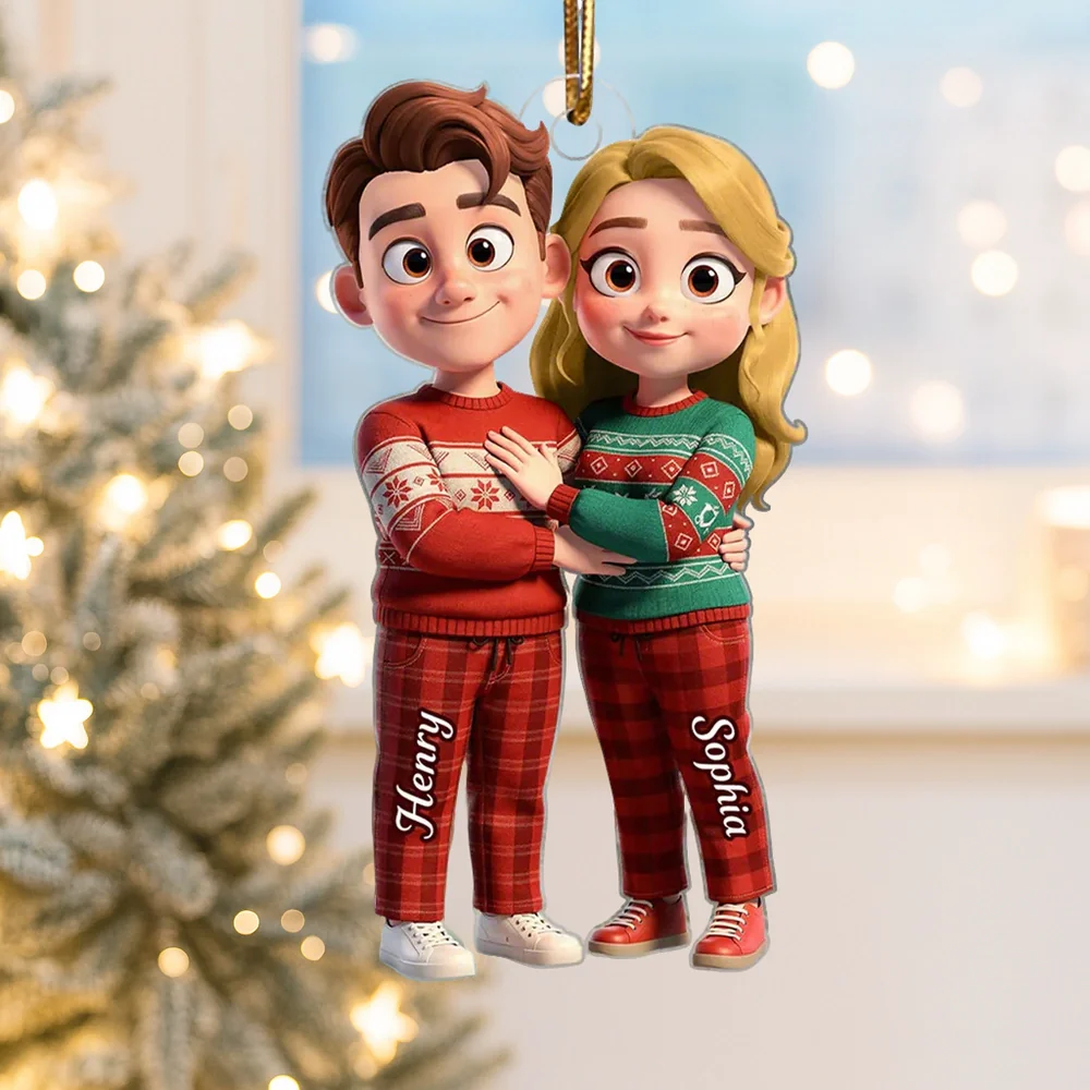 Cute Cartoon Couple Acrylic Ornament Personalized Keepsake for Couples Sweet Home Decor Gift for Wife or Husband - Image 7