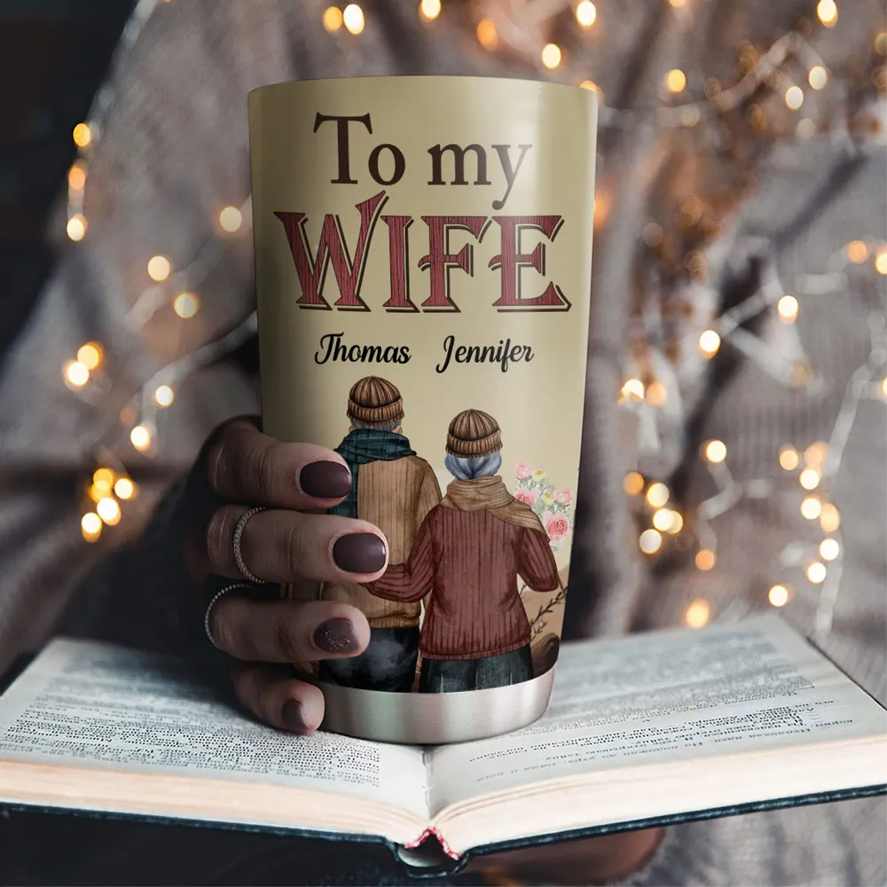 Insulated Travel Tumbler, If I Had My Life To Live Over Again Love You Longer Quote, Sweet Gift for Wife - Image 4