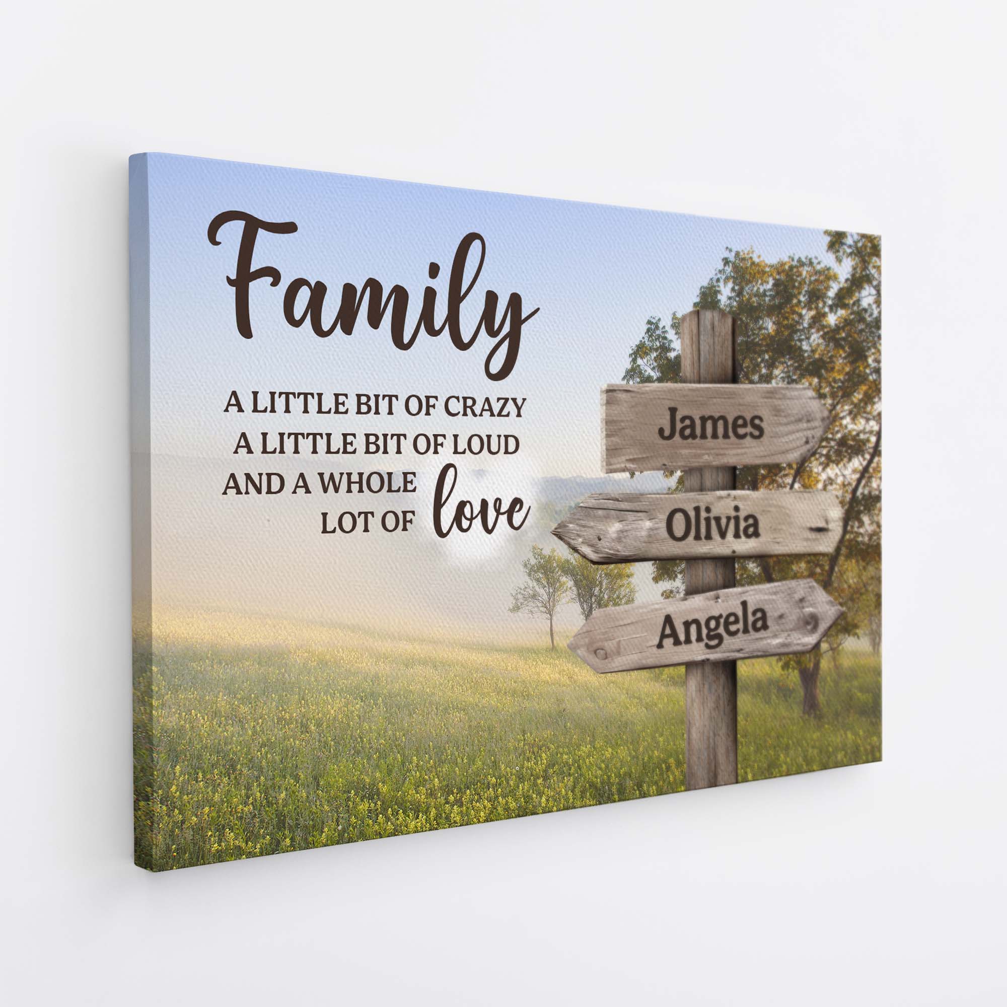 Family Love Quote Poster with Custom Names, Scenic Dock and Mountains Wall Decor, Thoughtful Unique Gift - Image 2