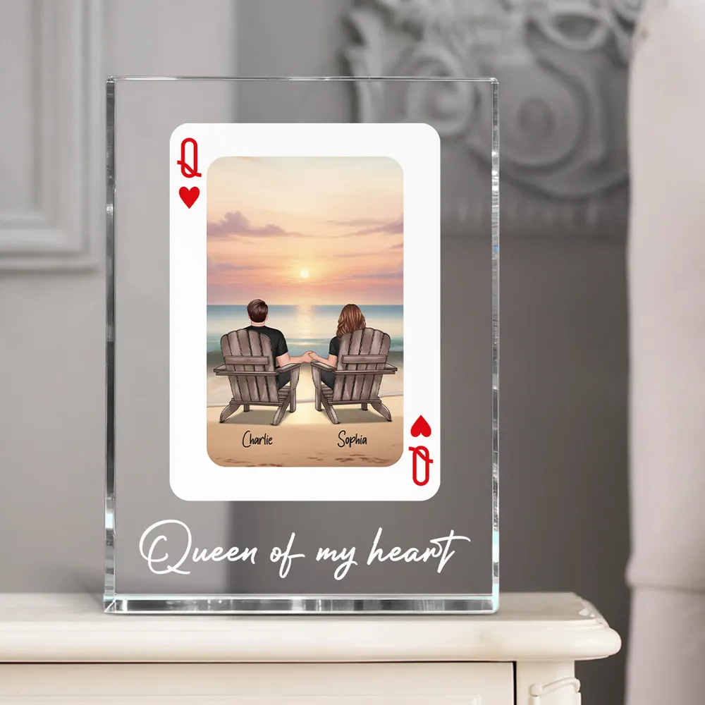 Rectangle Acrylic Block Plaque Personalized for Couples, Beach Chairs at Sunset, Sweet Desk Decor Keepsake Gift for Your Partner - Image 9
