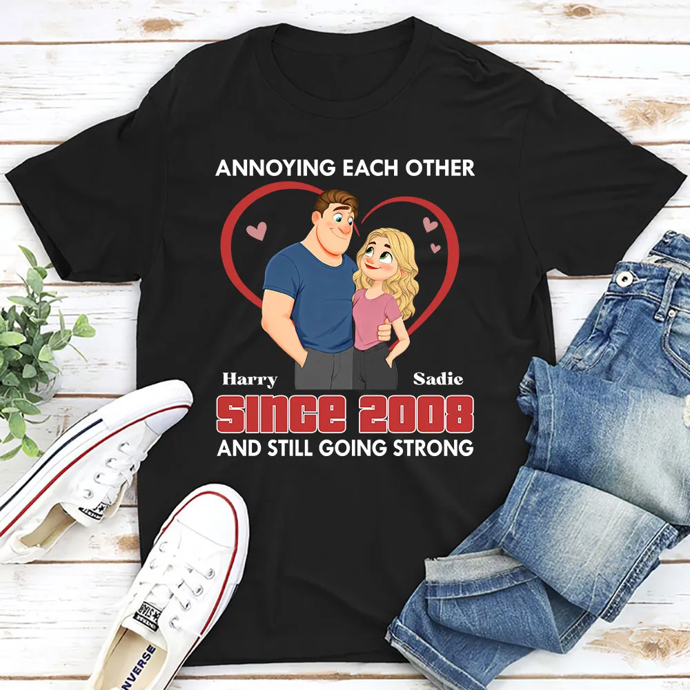 Annoying Each Other Forever Classic Tee, Personalized Cute Couple Shirt, Sweet Funny Gift for Husband or Wife - Image 3