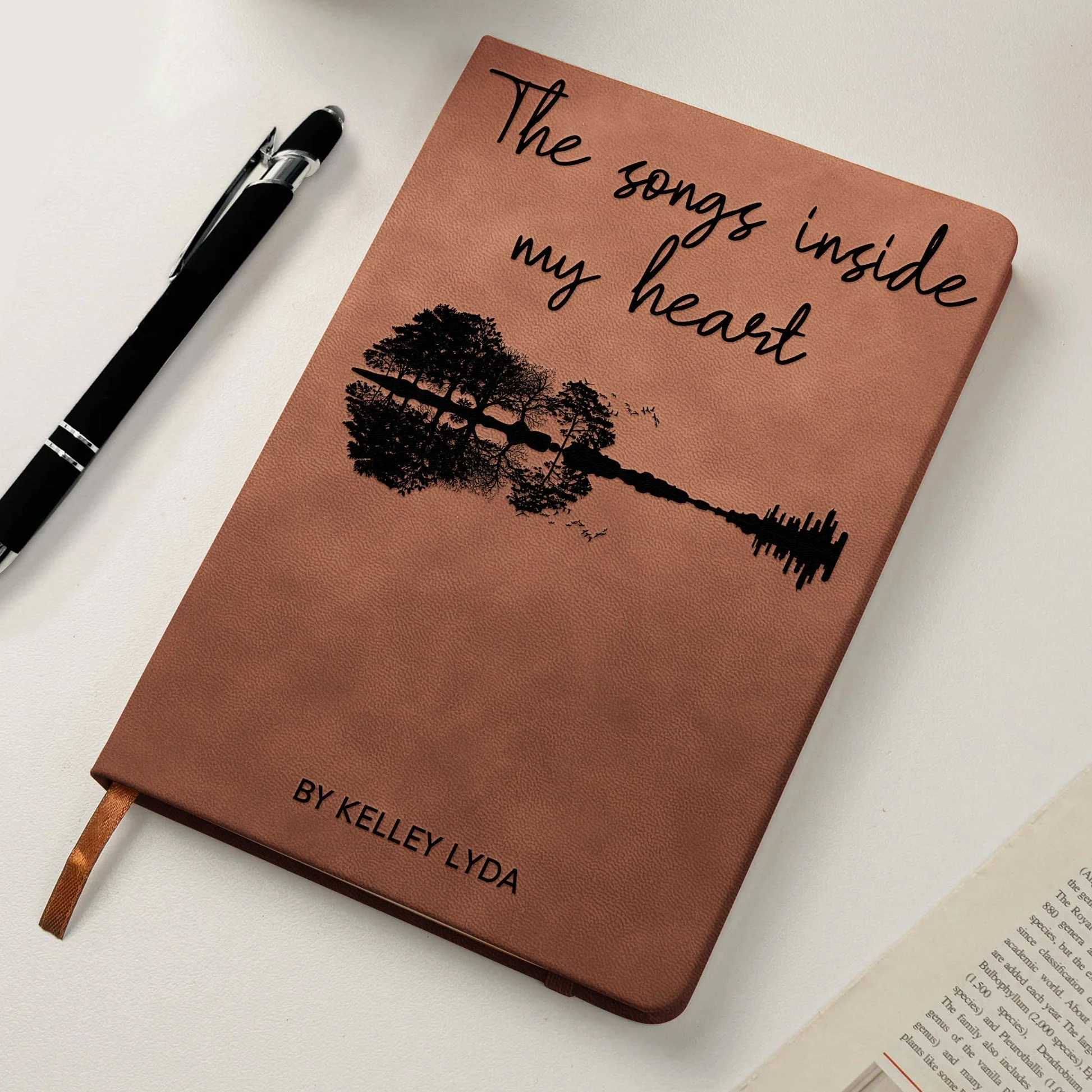 Personalized Leather Journal Music Quote Cover Lyric Journal Look for the Unique Creative Gift for Songwriters - Image 7