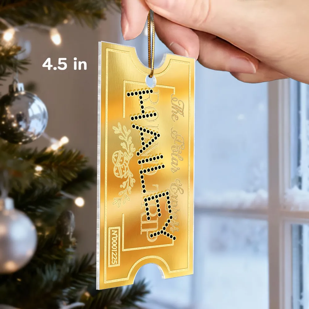 Acrylic Ornament with Personalized Ticket-Style Name for a Cozy Shelf or Backpack Charm Sweet Unique Gift for Kids - Image 2