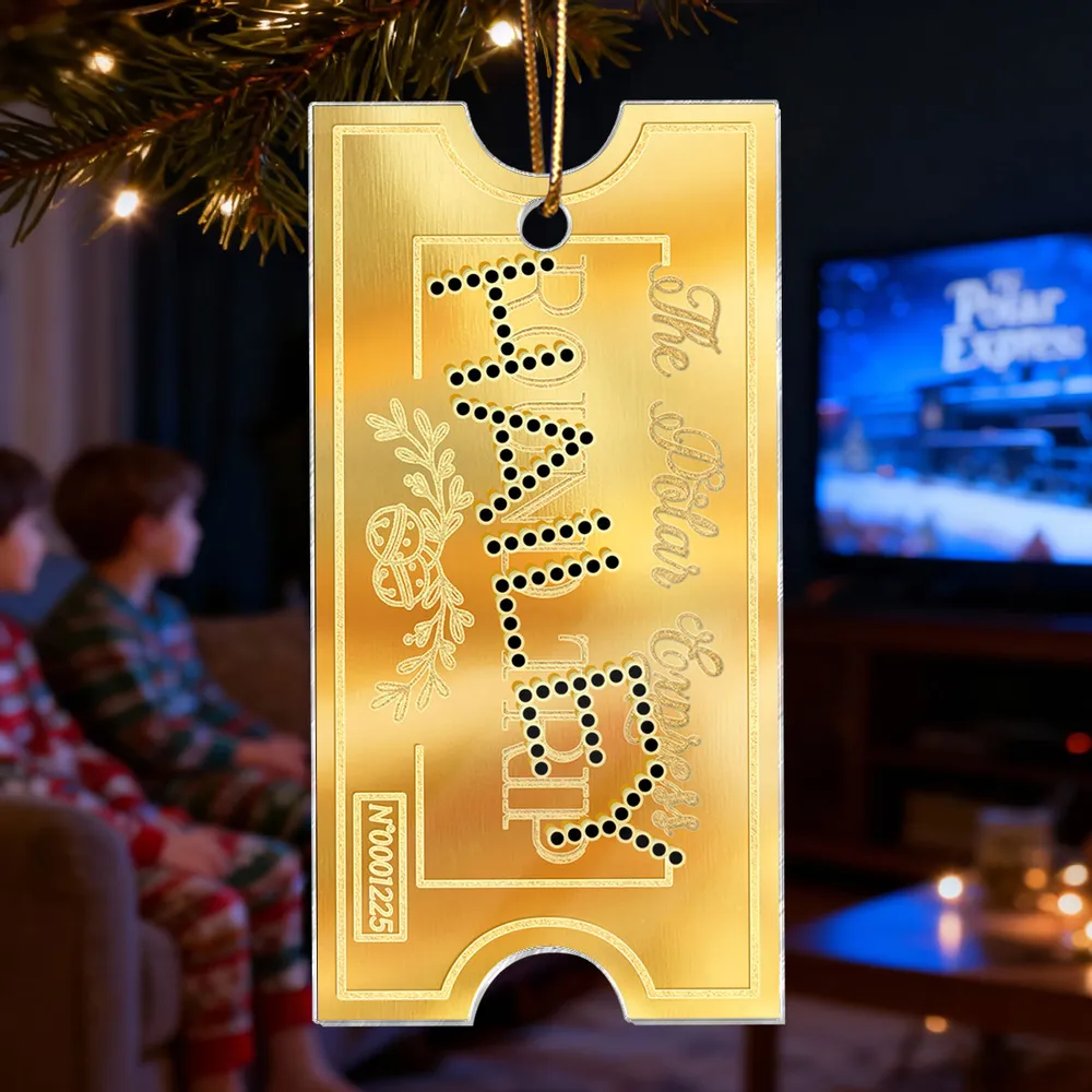 Acrylic Ornament with Personalized Ticket-Style Name for a Cozy Shelf or Backpack Charm Sweet Unique Gift for Kids - Image 5