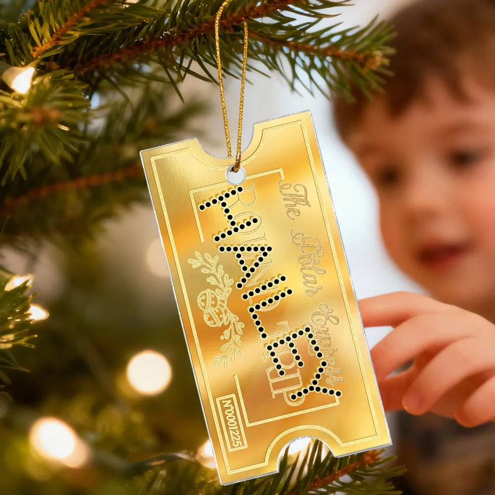Acrylic Ornament with Personalized Ticket-Style Name for a Cozy Shelf or Backpack Charm Sweet Unique Gift for Kids - Image 6