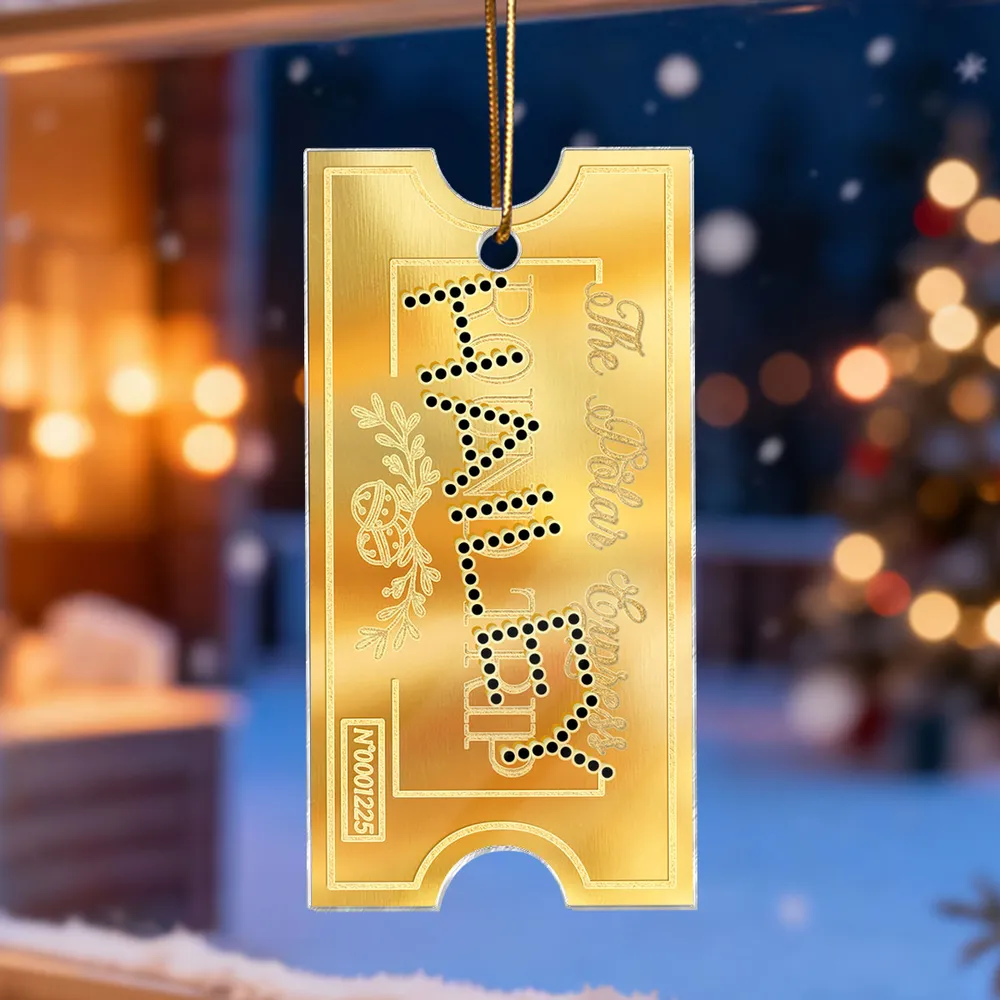 Acrylic Ornament with Personalized Ticket-Style Name for a Cozy Shelf or Backpack Charm Sweet Unique Gift for Kids - Image 8