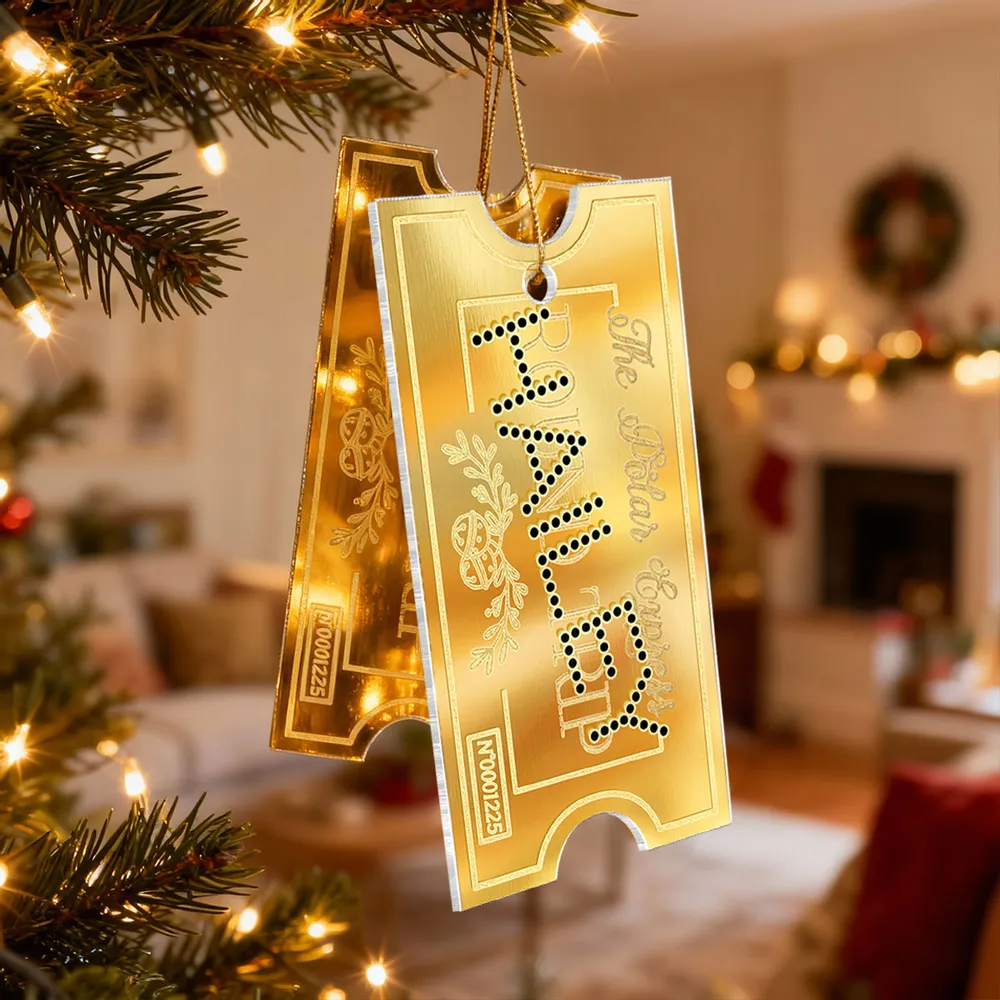 Acrylic Ornament with Personalized Ticket-Style Name for a Cozy Shelf or Backpack Charm Sweet Unique Gift for Kids - Image 9