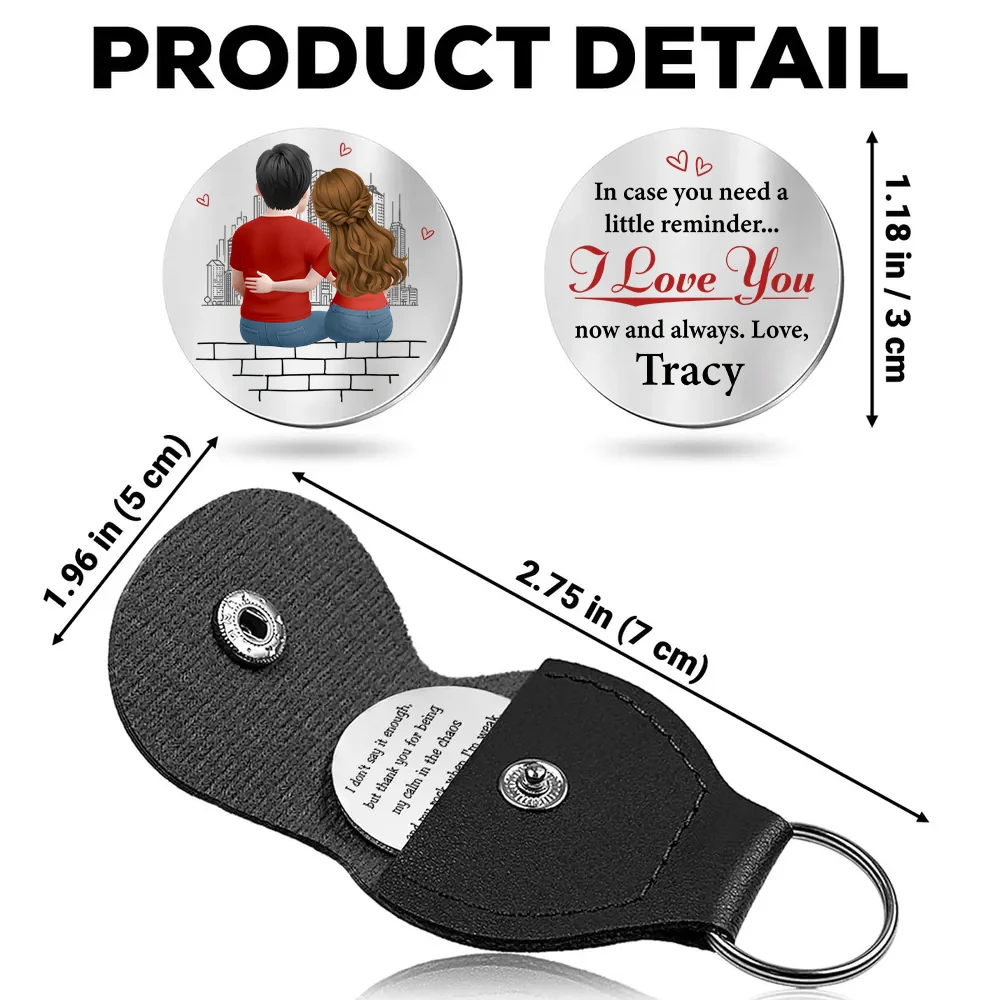 Personalized Pocket Hug Token with Couple Hugging Illustration, Unique Romantic Gift for Him or Her, A Little Reminder to Carry - Image 4