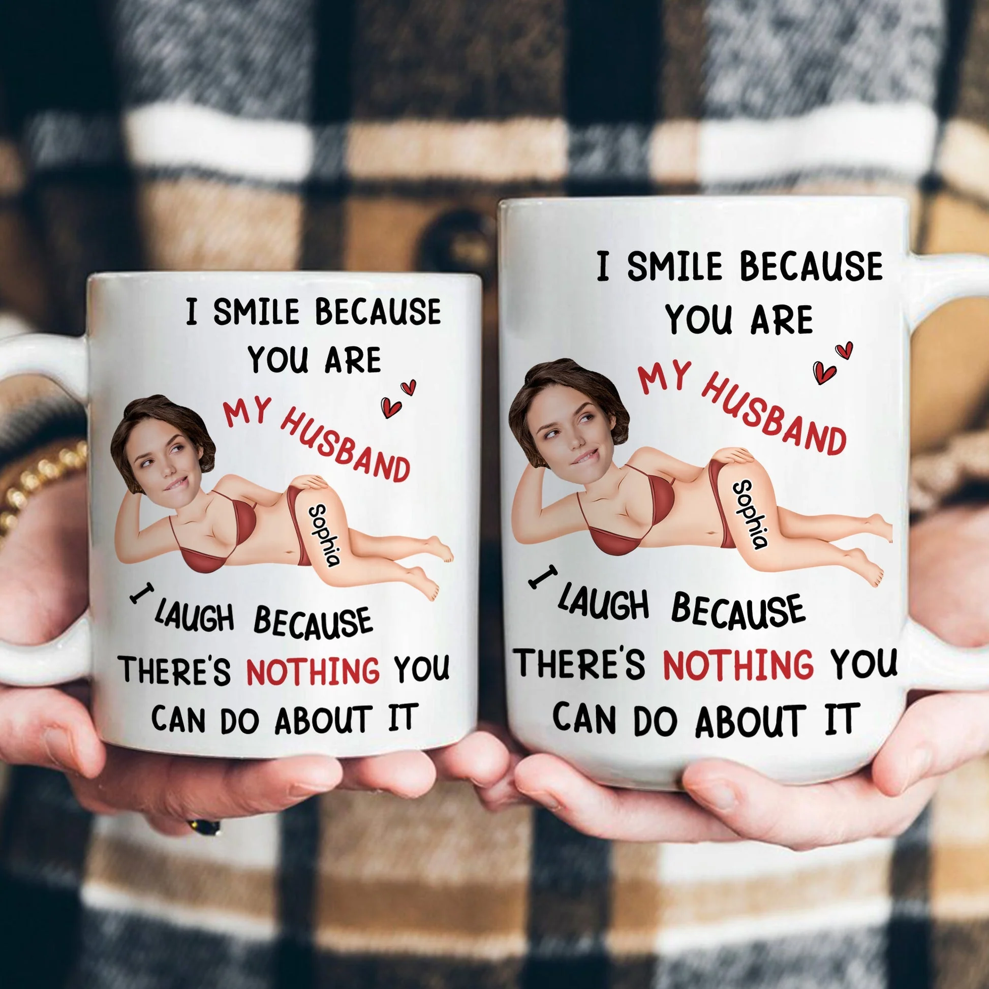 Personalized White Ceramic Mug Funny Husband Love Quote With Custom Photo Look Unique Valentine Gift - Image 5