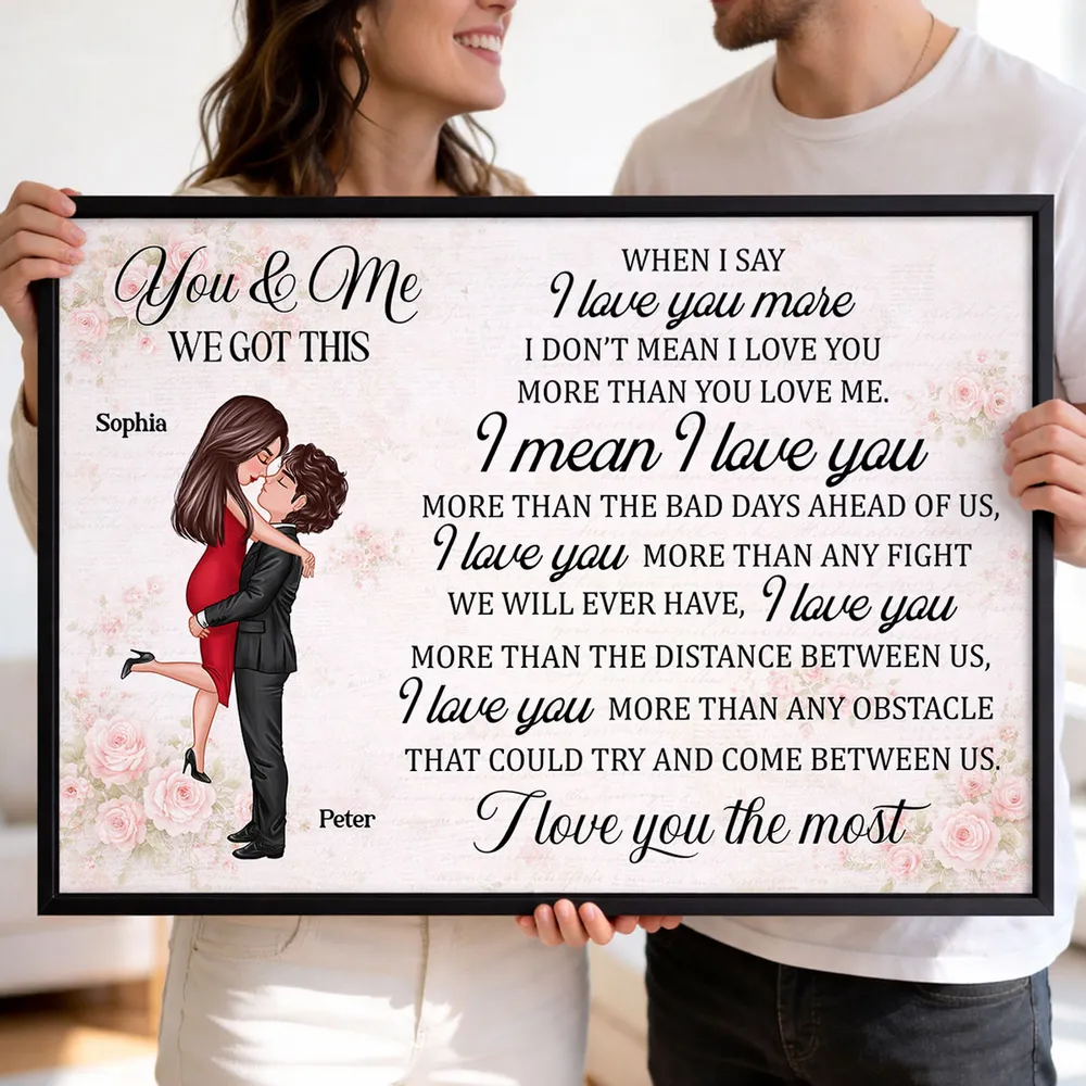 Personalized Couple Quote Poster You & Me We Got This Romantic Wall Art Unique Gift for Couple - Image 2