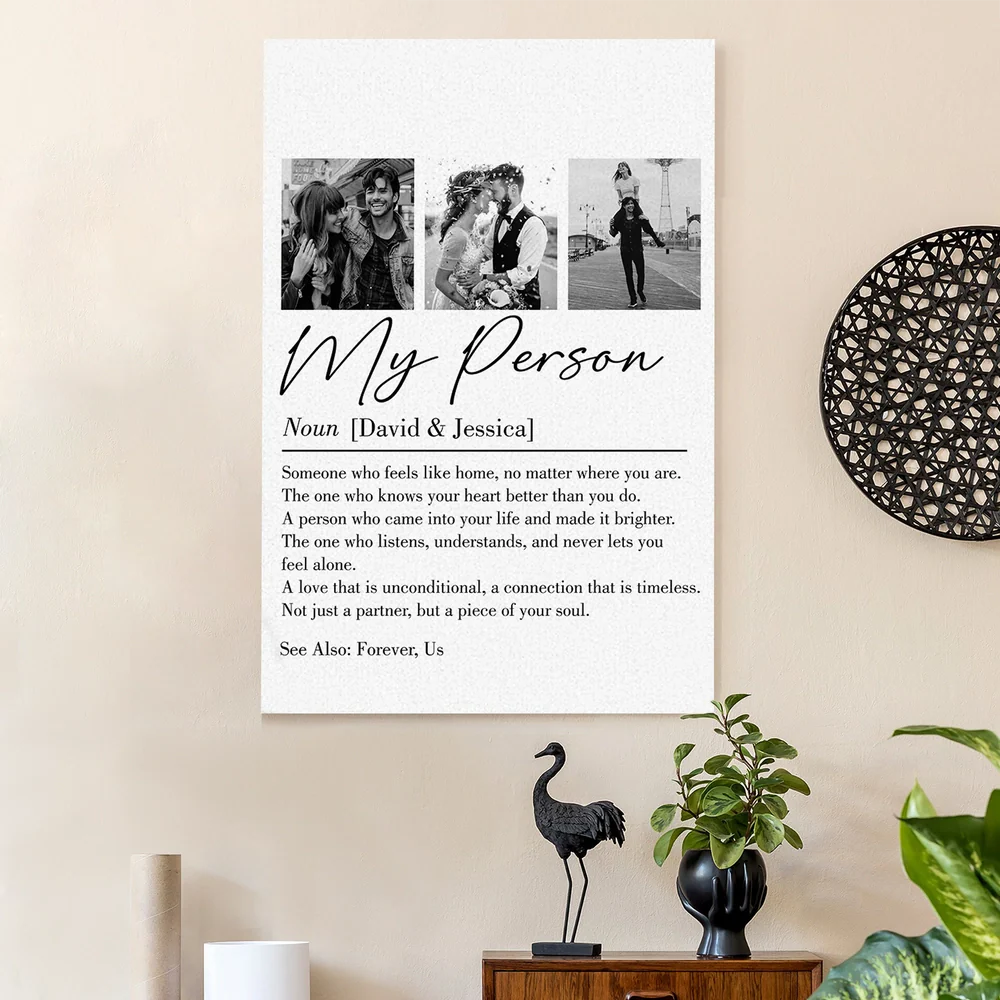 My Person Definition Poster, Personalized Photo Collage Wall Art for Your Favorite Partner, Heartwarming Unique Gift - Image 2