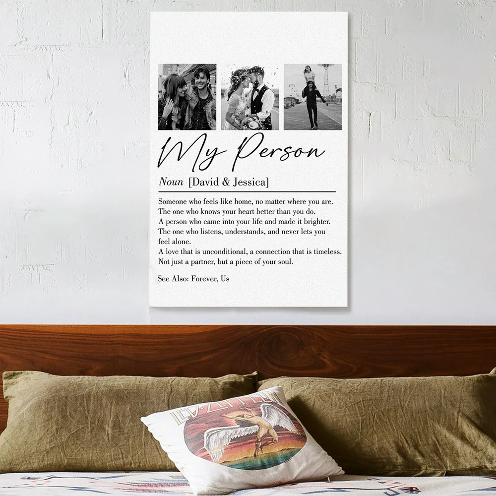 My Person Definition Poster, Personalized Photo Collage Wall Art for Your Favorite Partner, Heartwarming Unique Gift - Image 3