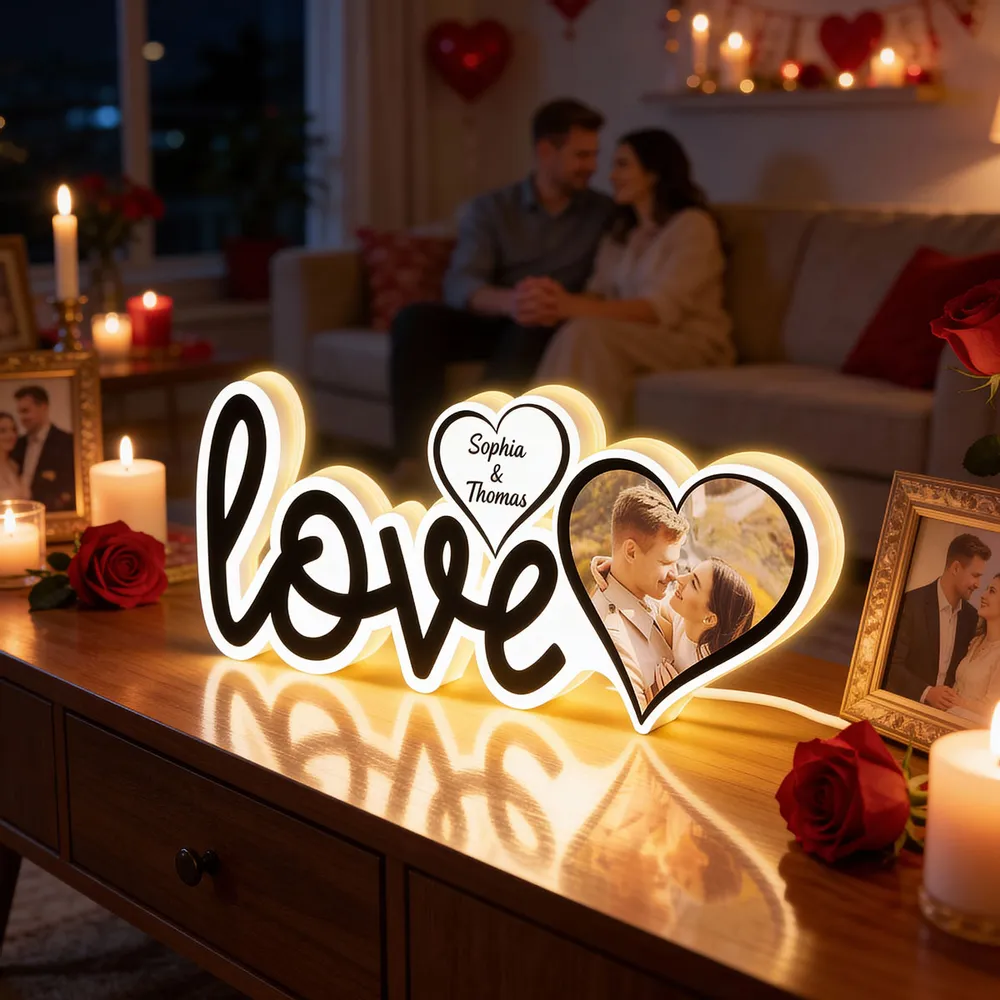 Personalized Love Acrylic Light Box With Custom Photo, Cozy Bedroom Glow, Unique Romantic Gift for Couple - Image 5