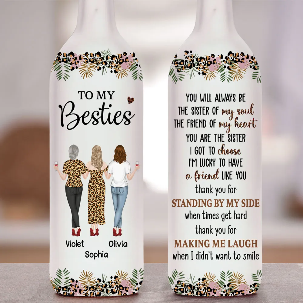 To My Bestie Bottle Lamp, Personalized Friendship Quote With Soft Ambient Light, Thoughtful Gift for Best Friend - Image 5