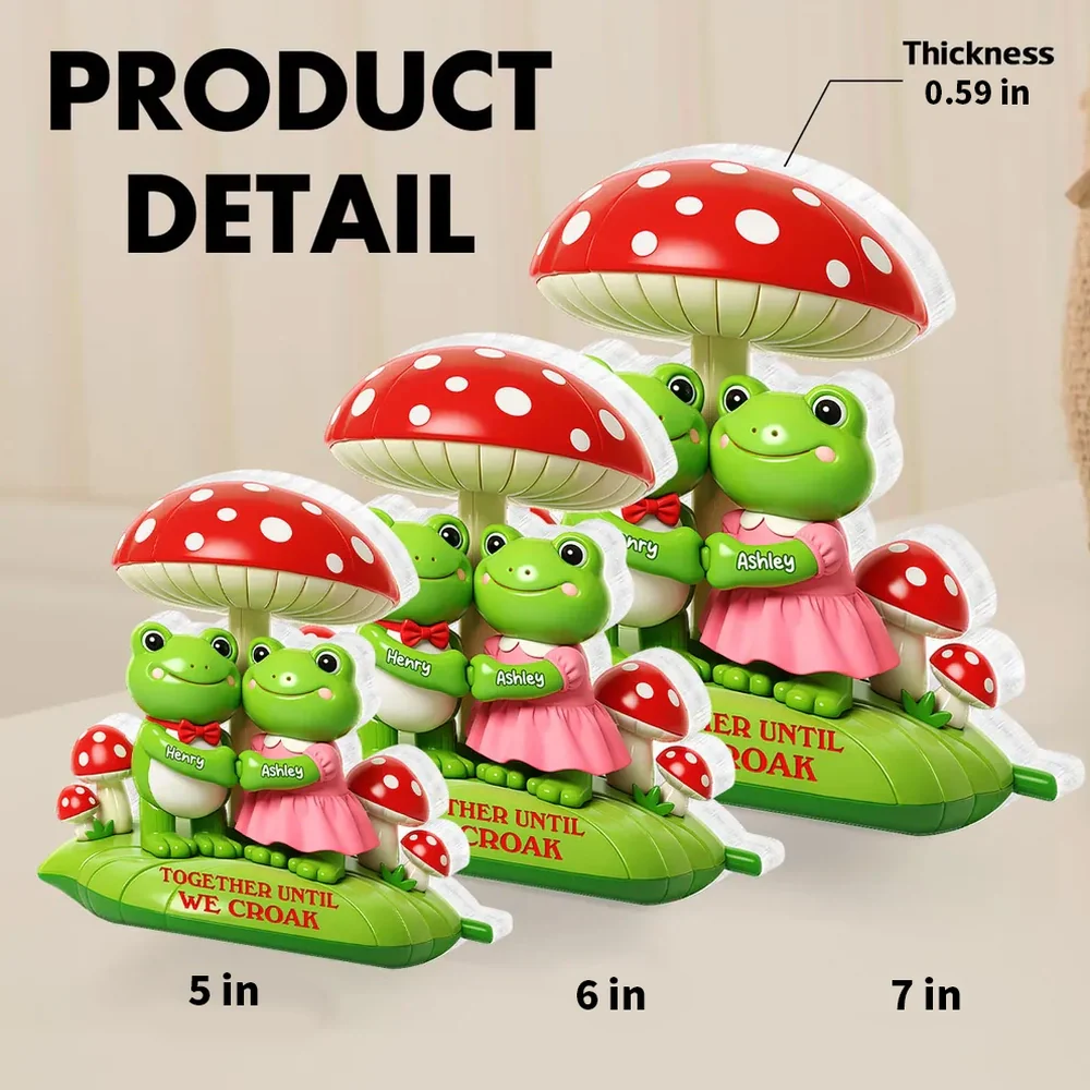 Shaped Acrylic Block Plaque Personalized Frog Love Keepsake Together Until We Croak Sweet Shelf Decor Unique Gift for Wife Husband - Image 6