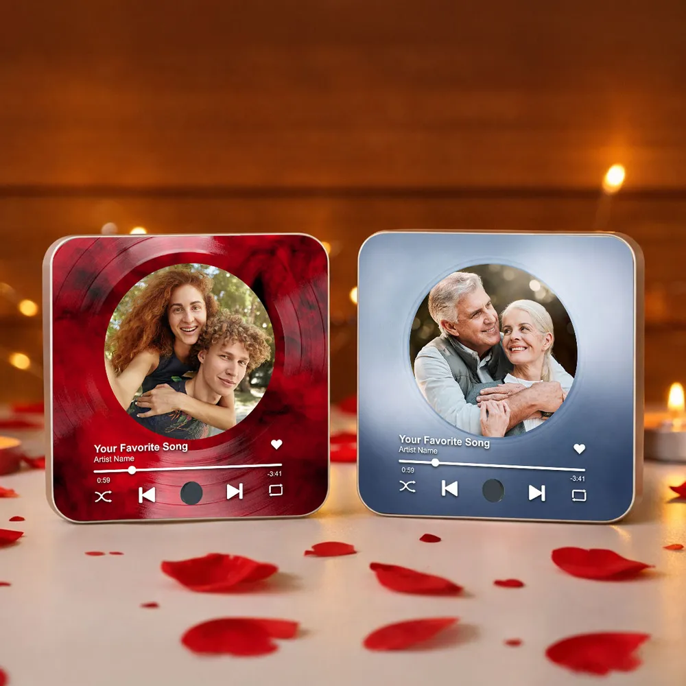 Acrylic Music Magnet Personalized Photo Song Player Keepsake for Fridge Anniversary Gift or Valentine's Day Gift for Her or Him - Image 2