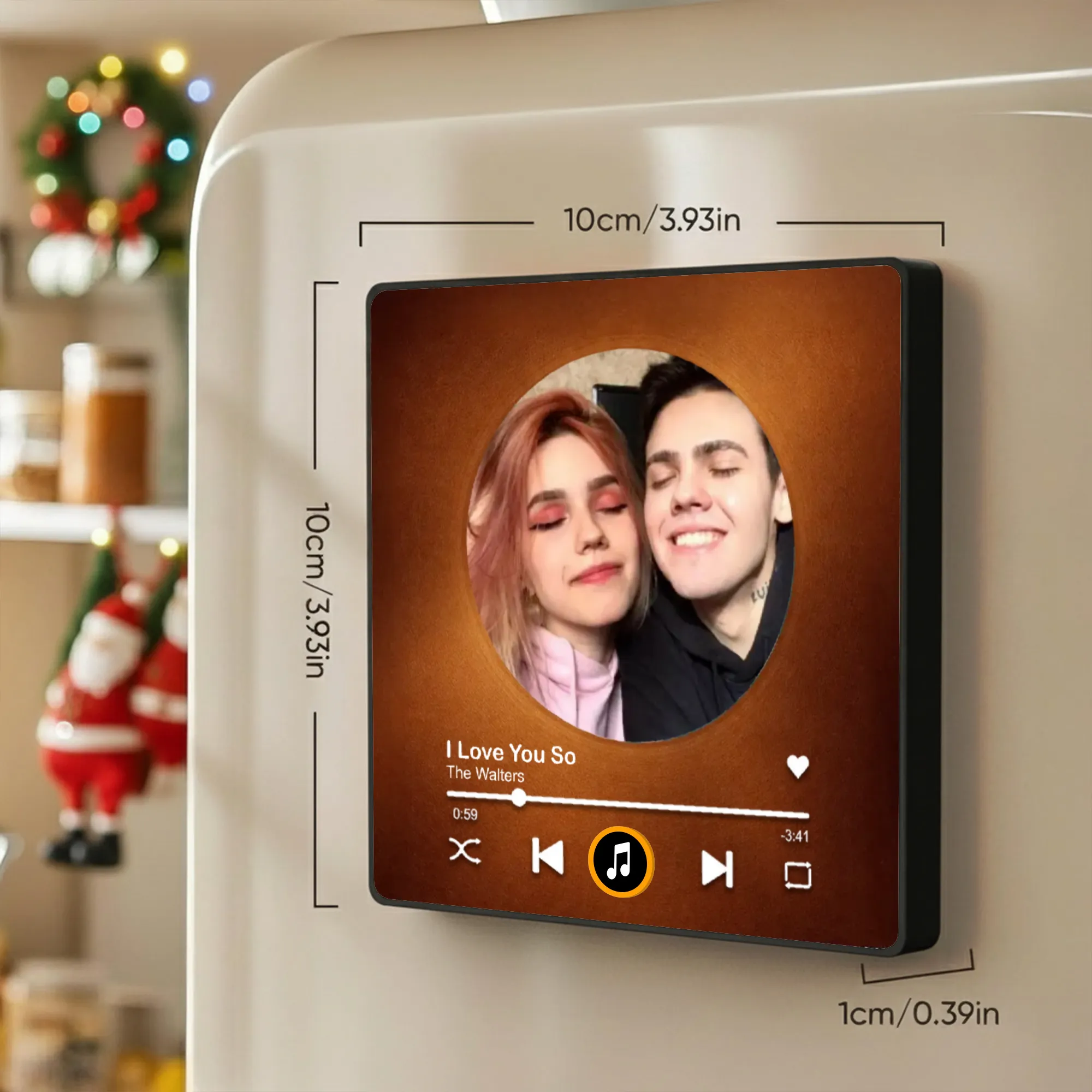Acrylic Music Magnet Personalized Photo Song Player Keepsake for Fridge Anniversary Gift or Valentine's Day Gift for Her or Him - Image 4