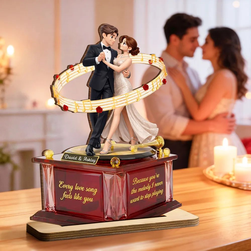 Personalized 2-Layer Wooden Plaque Dancing Couple with Musical Notes Romantic Gift for Him or Her, A Unique Love Keepsake - Image 7