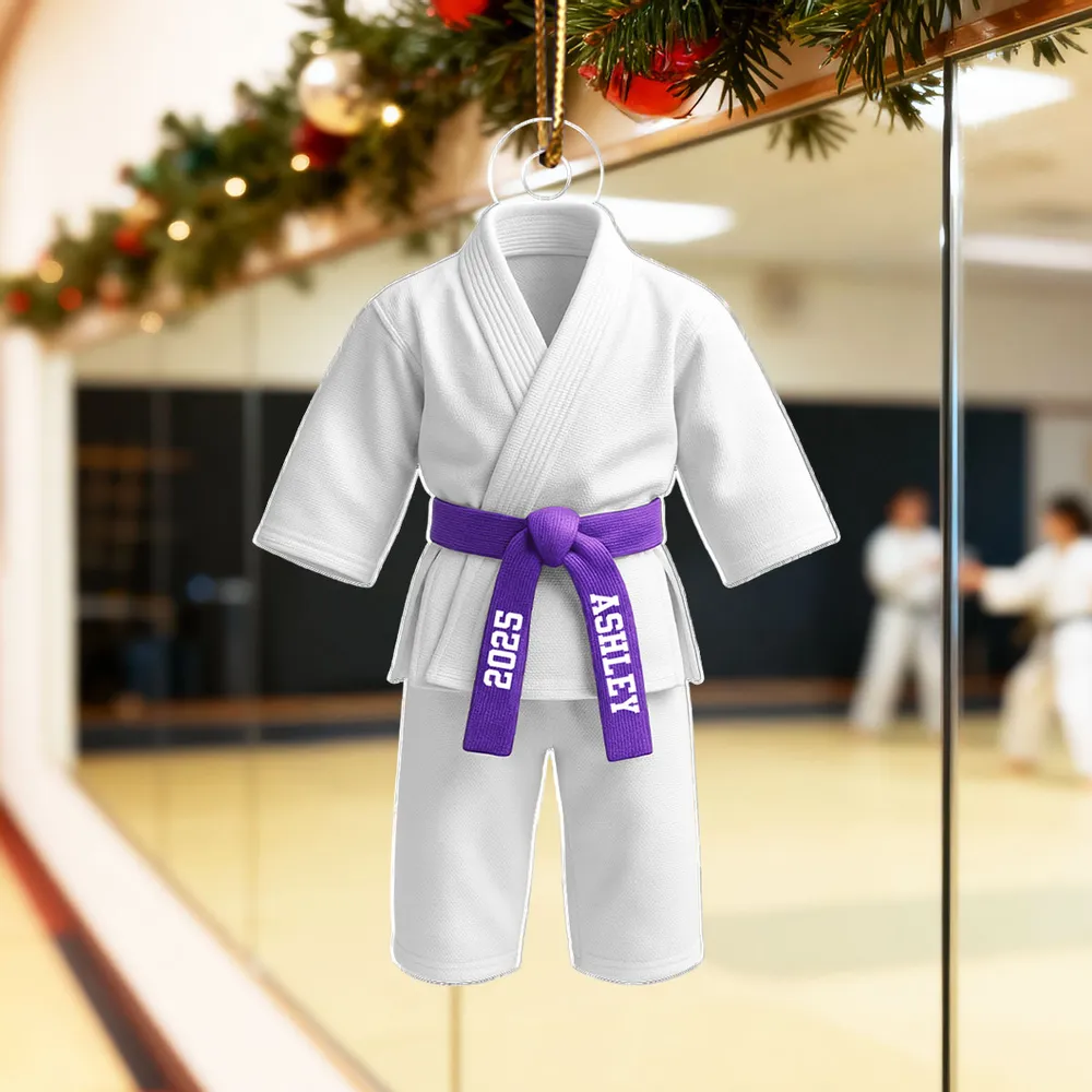 Personalized Martial Arts Uniform Acrylic Ornament, Unique Gift for Kids or Grandkids, Cute Dojo Keepsake for Home Decor - Image 7