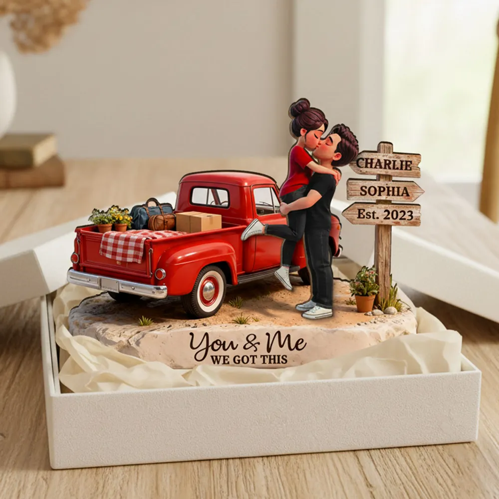 You & Me We Got This 2-Layer Wooden Plaque, Personalized Couple Keepsake Gift for Anniversary or Home Decor - Image 6