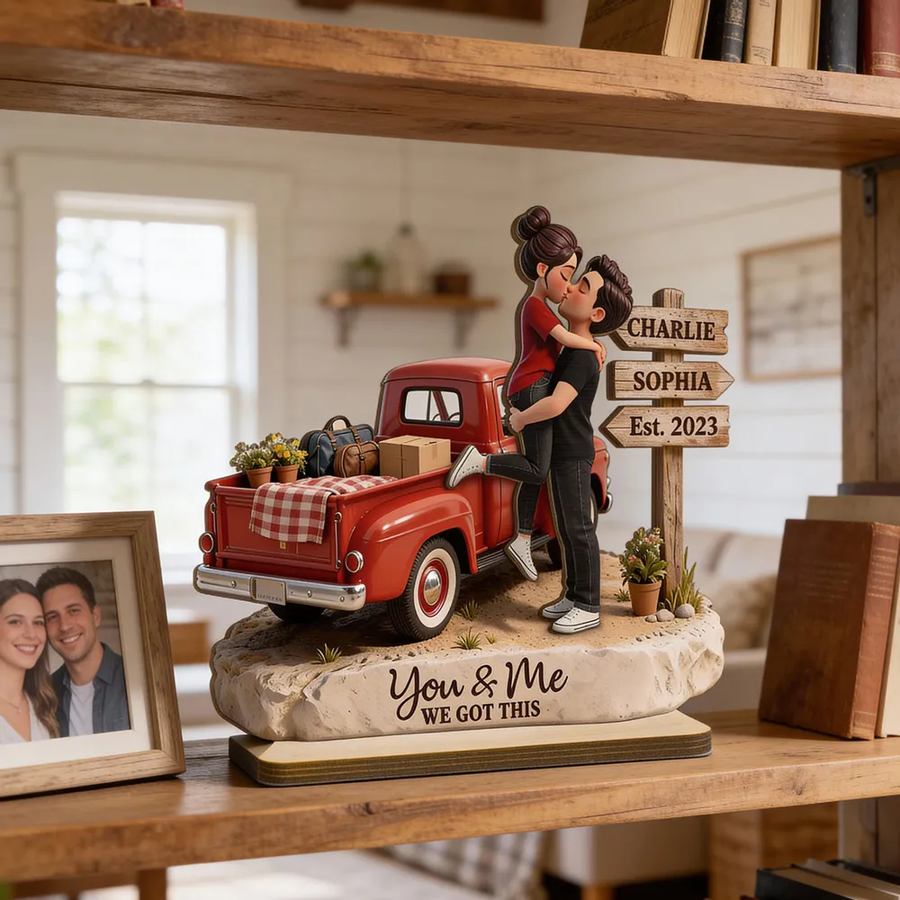 You & Me We Got This 2-Layer Wooden Plaque, Personalized Couple Keepsake Gift for Anniversary or Home Decor - Image 7