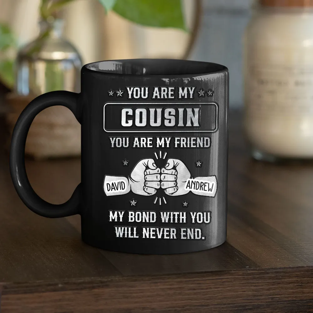 Personalized Full Color Mug With Brotherhood Quote And Fist Bump Graphic - Unique Gift For Brother For Coffee Time - Image 2
