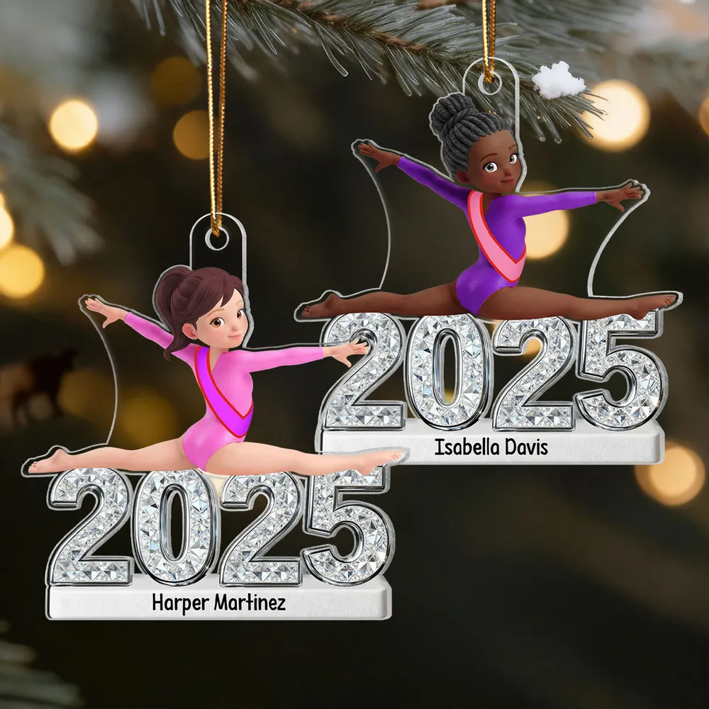 Personalized Gymnast Split Pose Acrylic Ornament for Dance Lovers - Unique Gift for Daughter or Granddaughter - Image 3
