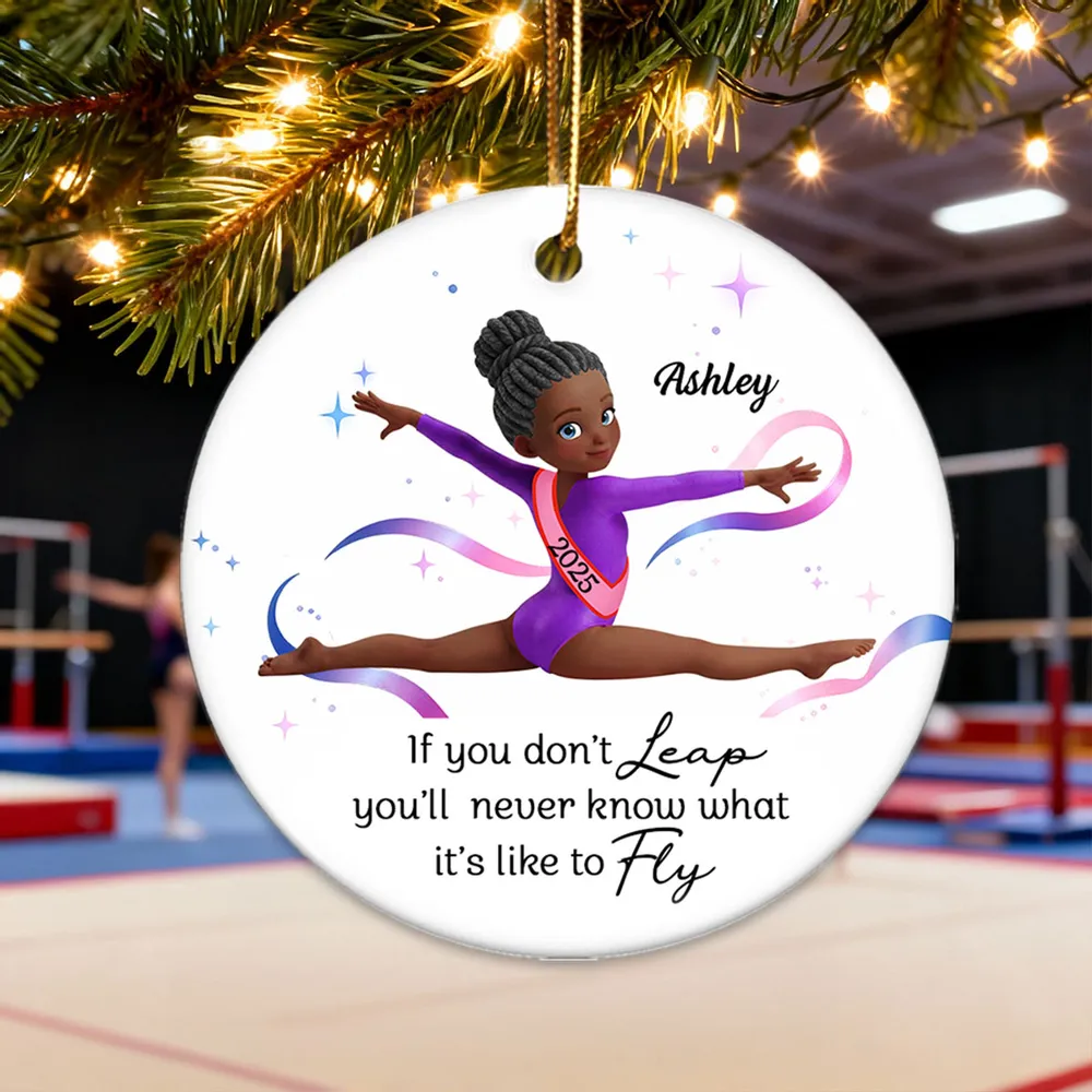 Ceramic Ornament with Inspirational Gymnast Quote - Sweet Holiday Keepsake and Creative Gift for a Young Gymnast - Image 3