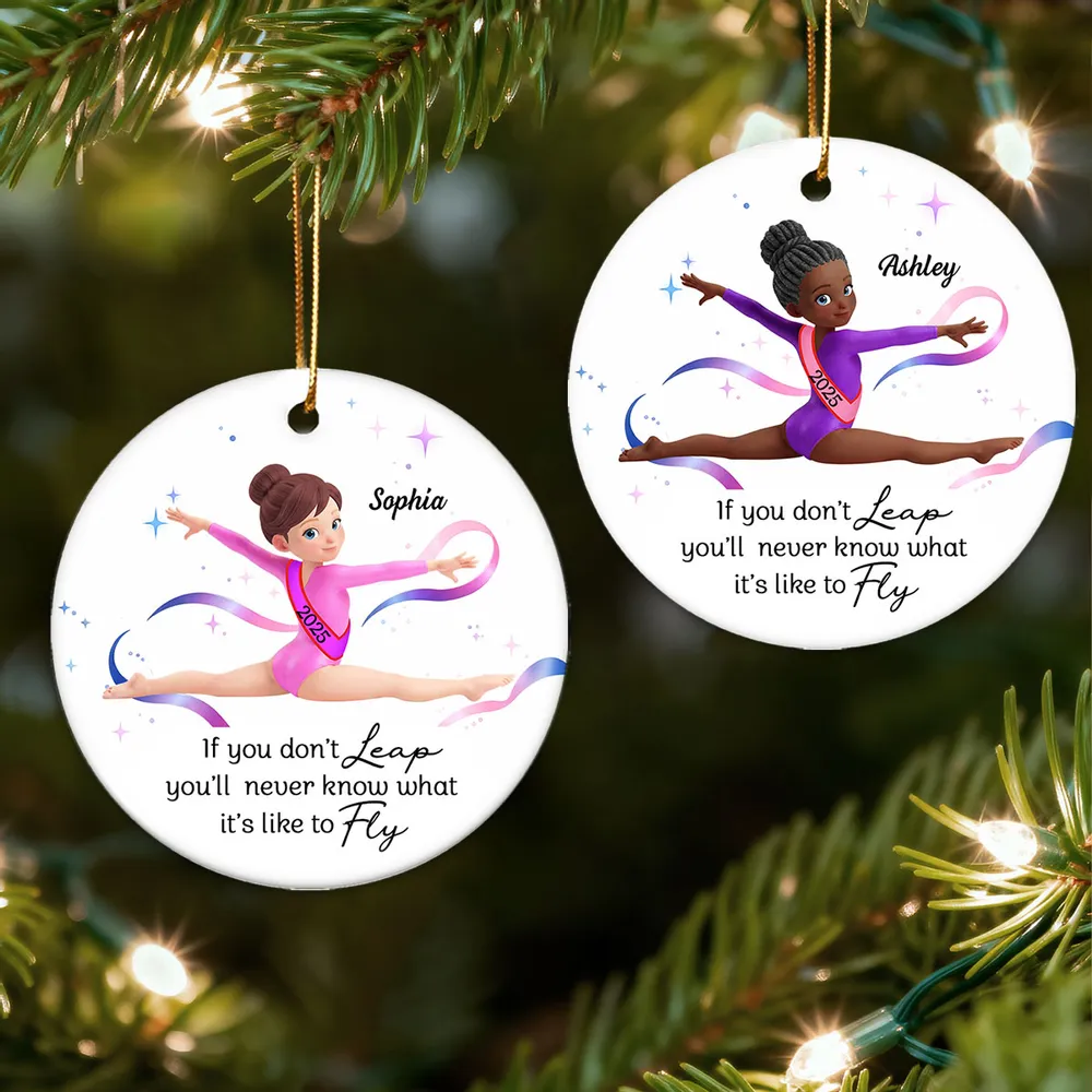 Ceramic Ornament with Inspirational Gymnast Quote - Sweet Holiday Keepsake and Creative Gift for a Young Gymnast - Image 5