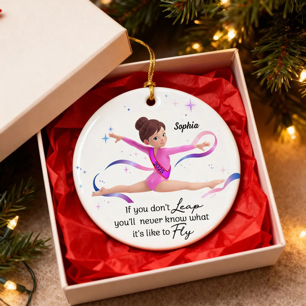 Ceramic Ornament with Inspirational Gymnast Quote - Sweet Holiday Keepsake and Creative Gift for a Young Gymnast - Image 6