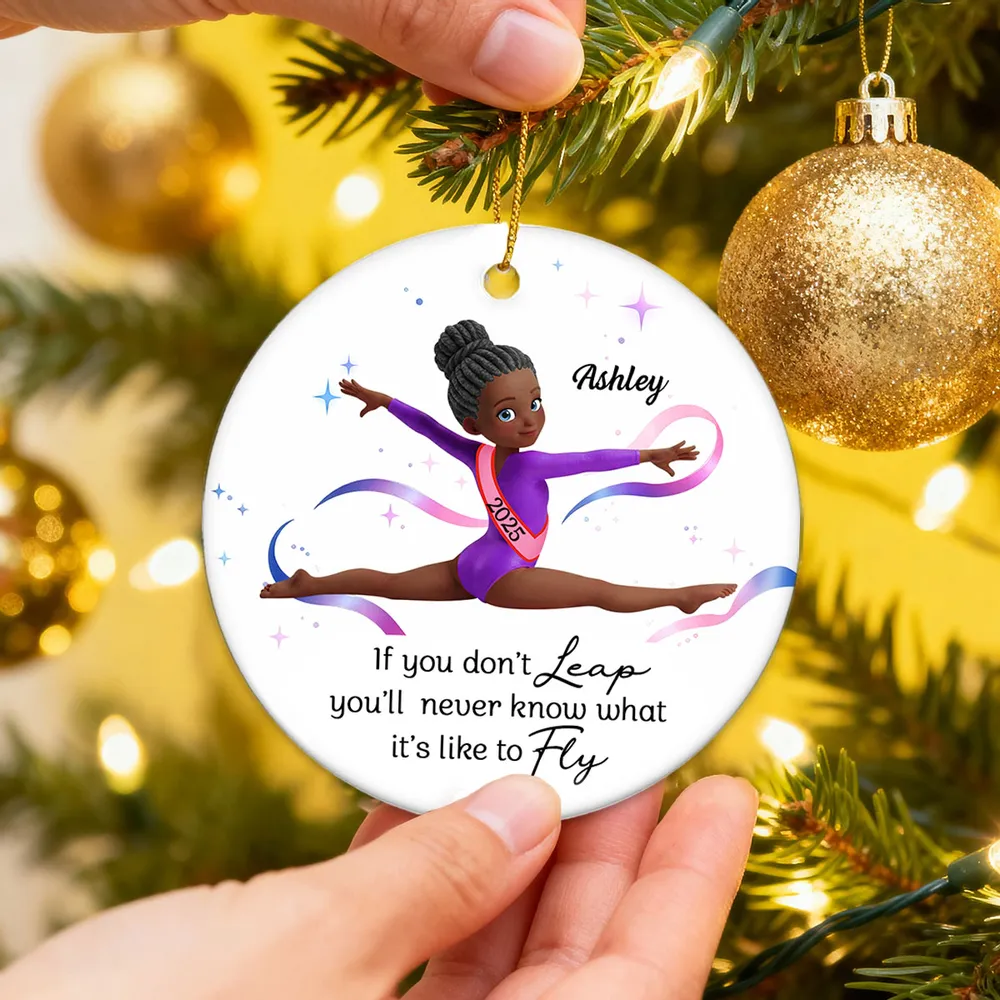 Ceramic Ornament with Inspirational Gymnast Quote - Sweet Holiday Keepsake and Creative Gift for a Young Gymnast - Image 7