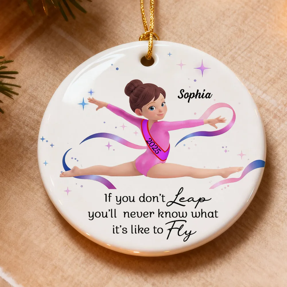Ceramic Ornament with Inspirational Gymnast Quote - Sweet Holiday Keepsake and Creative Gift for a Young Gymnast - Image 8